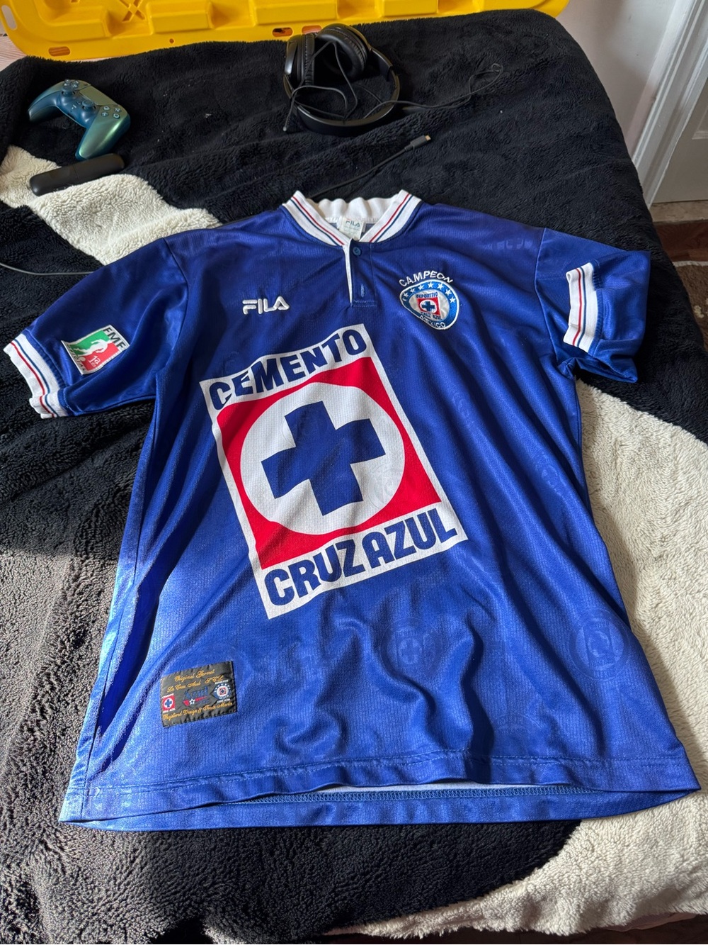 FILA Cruz Azul Soccer Jersey - Cemento Sponsor 1997